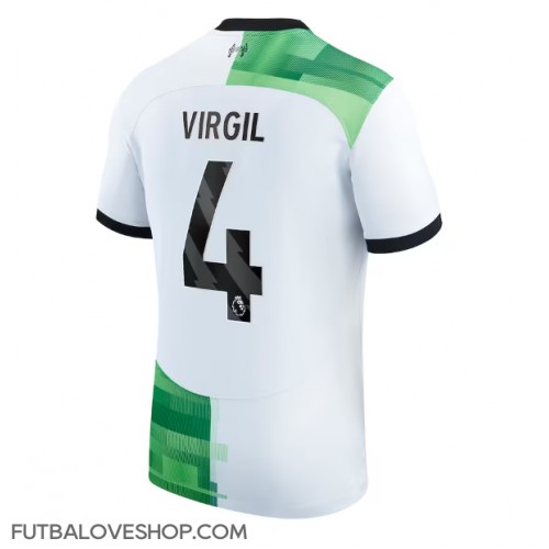 Dres Liverpool Virgil van Dijk #4 Preč 2023-24 Krátky Rukáv